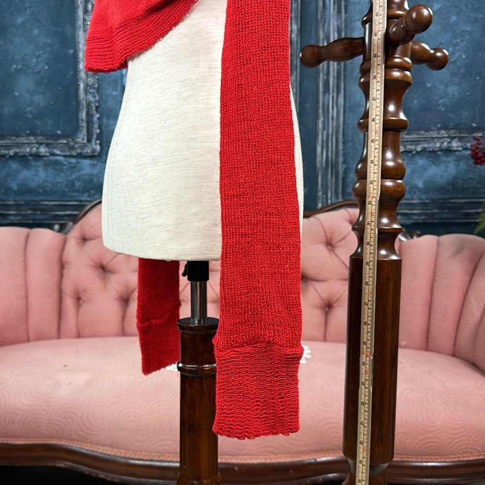 Red silky knit shrug - Picture 8 of 8